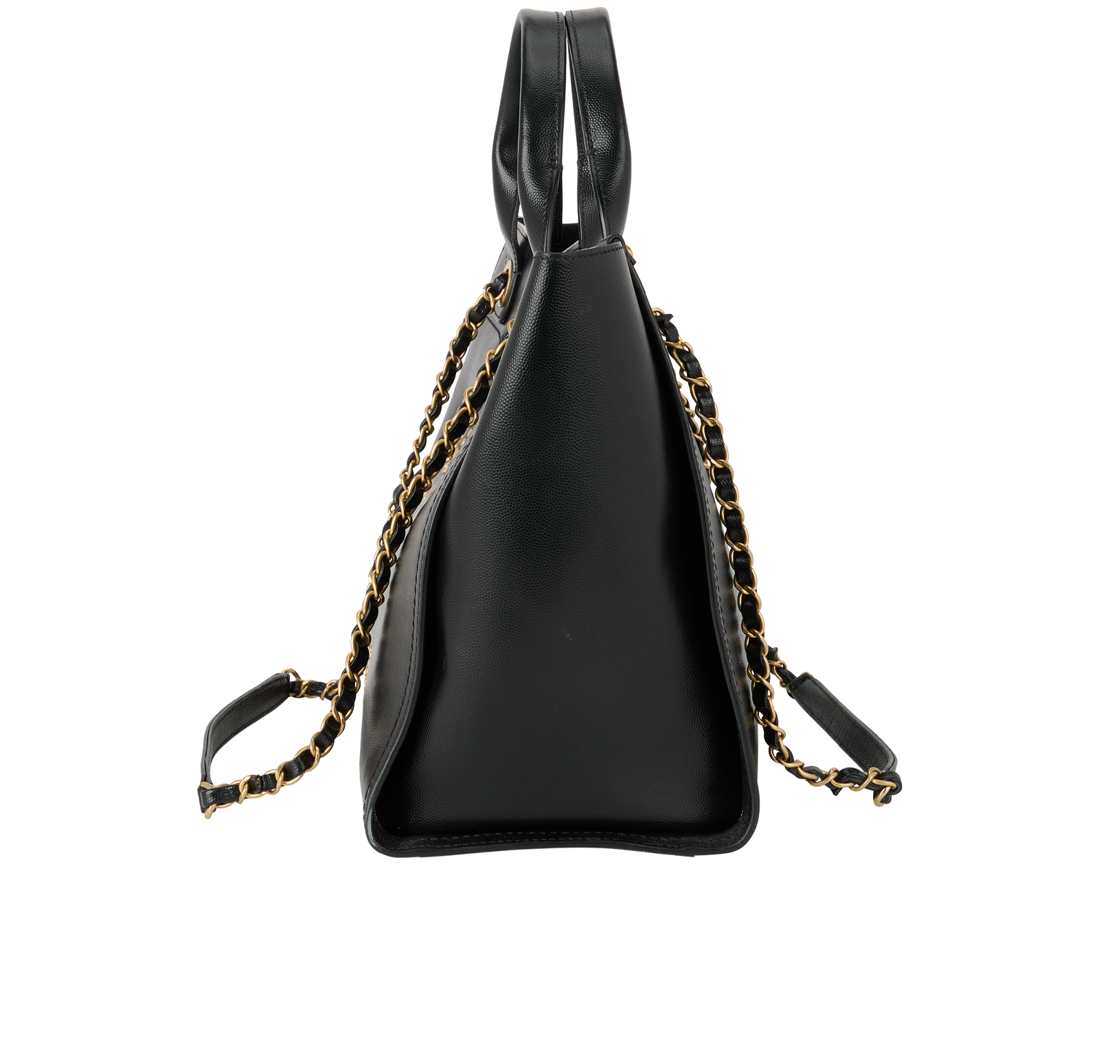 Deauville 2-Way, &pound;2,200, Handbags, Black, Caviar Leather, Bottom view